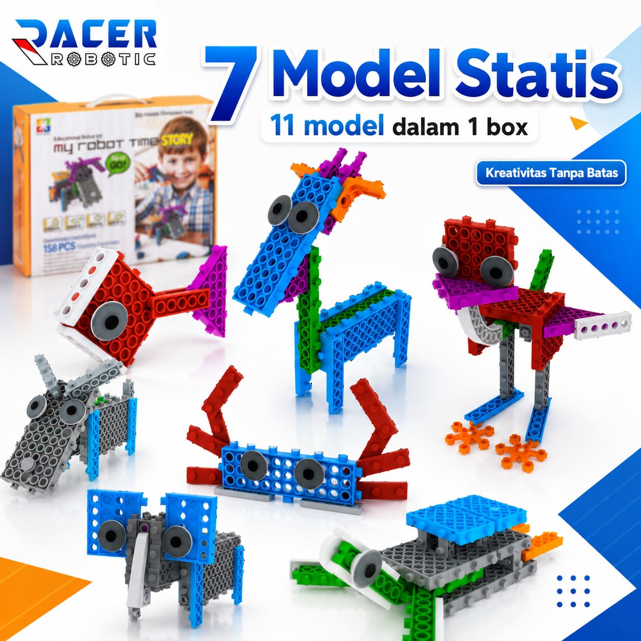 MRT STORY Robot Kit - Solusi Mainan Edukasi Kreatif Anak Usia 4-7 Tahun - FREE 1 Sesi Kelas Online / Offline(khusus Surabaya) Dijamin Bisa Rakit Robot - Image 4