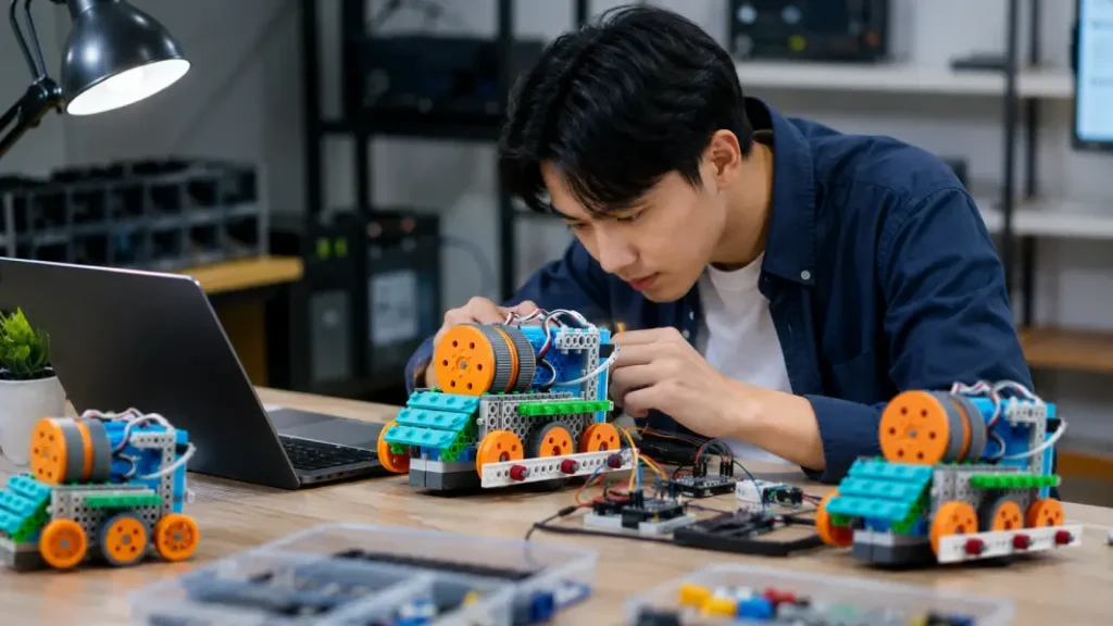 cara kerja mikrokontroler pada robot