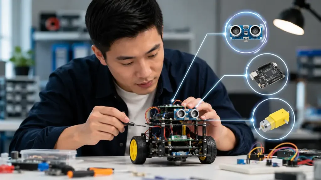 cara kerja robot edukasi